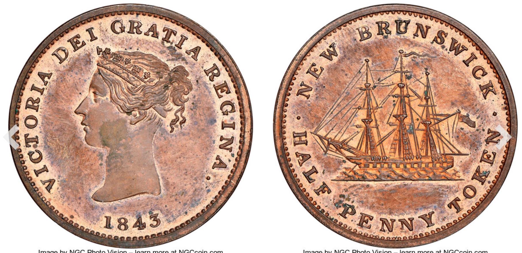 1843-New-Brunswick-1/2-Penny-Token
