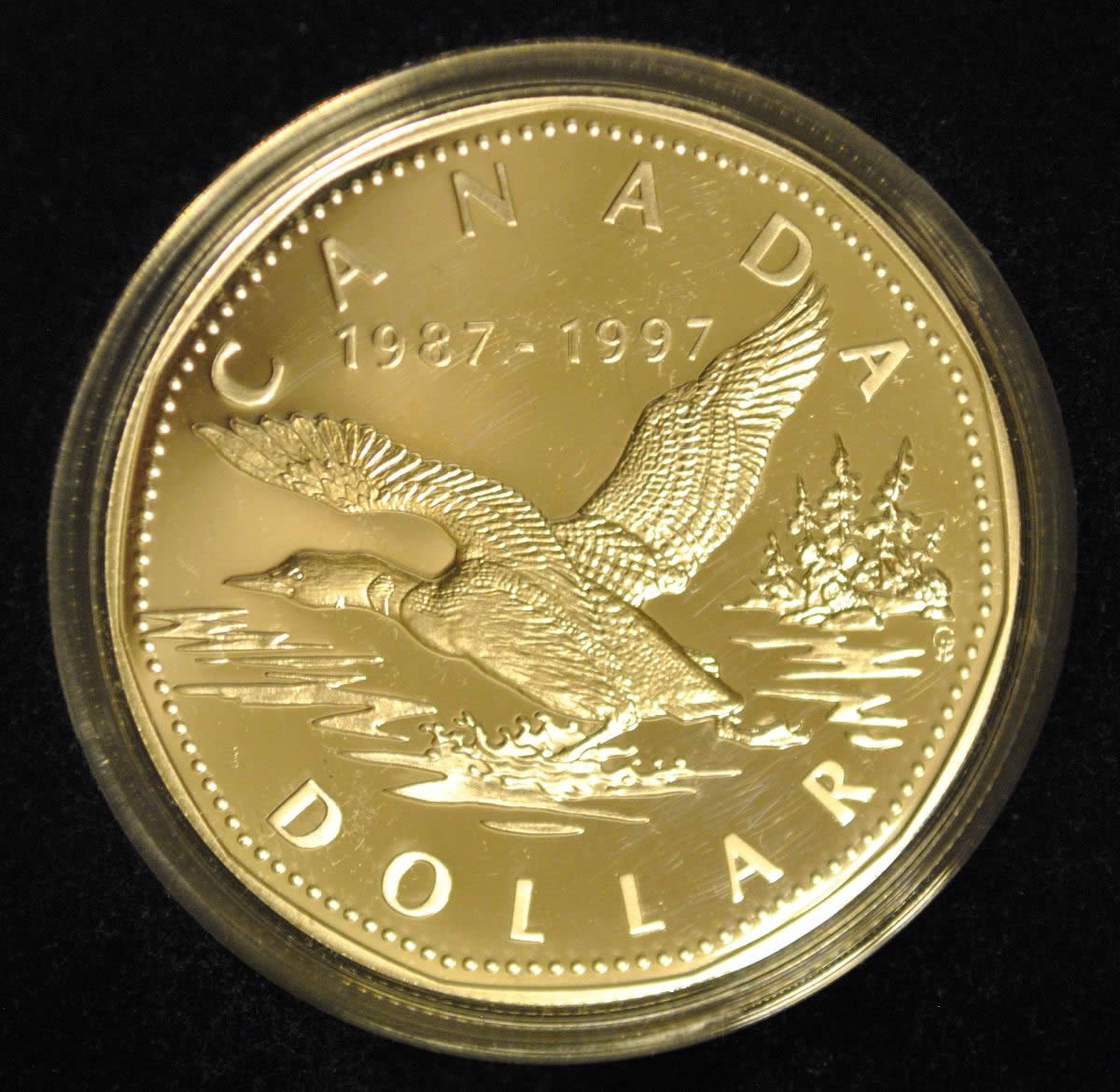 1997-Sterling-Silver-Flying-Loon-10th-Anniversary-Of-The-Loonie