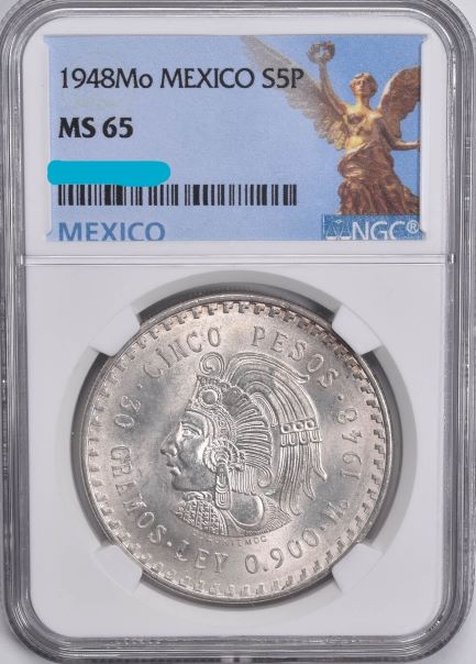 1948-Mexico-5-Silver-Pesos-NGC-MS-65-Grading-Question