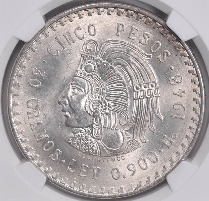 1948-Mexico-5-Silver-Pesos-NGC-MS-65-Grading-Question