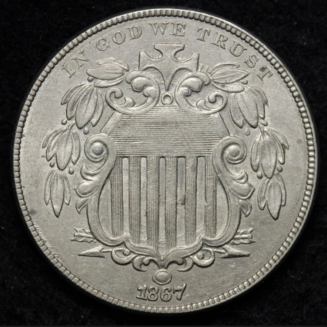 Possible-1867-No-Rays-Shield-Nickel-Obverse-Clashed-With-Rays