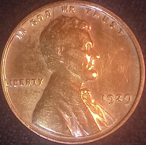 Need-Help-1929-Wheat-Penny-No-Mint-Mark-And-The-Coloring-Is-Off-I-Think