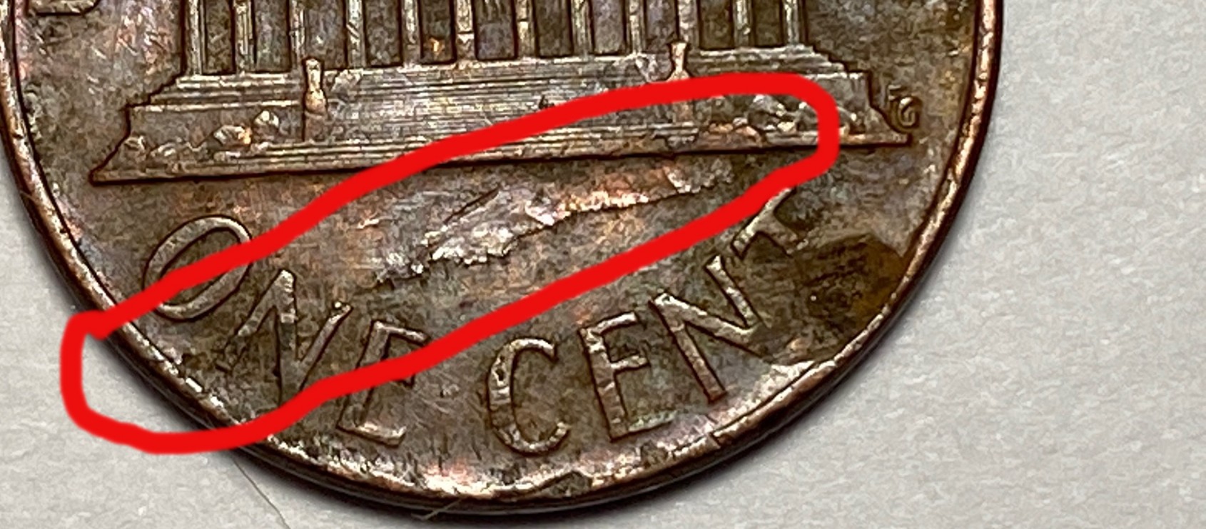 1974-D-Cent---Lamination-Crack-?