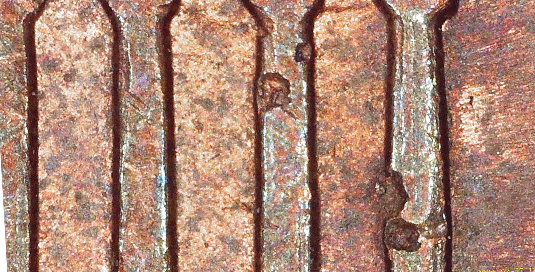 USA-1-Cent-1991-D-Strike-Through?