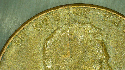 1955-LWC-Possible-Struck-Thru-Or-Lamination-On-Obverse