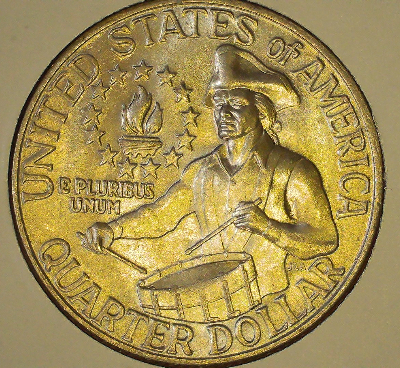 1976-D-Bicentennial-Quarter-Looks-Like-Doubling-At-Bottom-Of-Drum