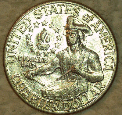 1976-D-Quarter-Die-Chip-Or-Moved-Metal-Under-MM
