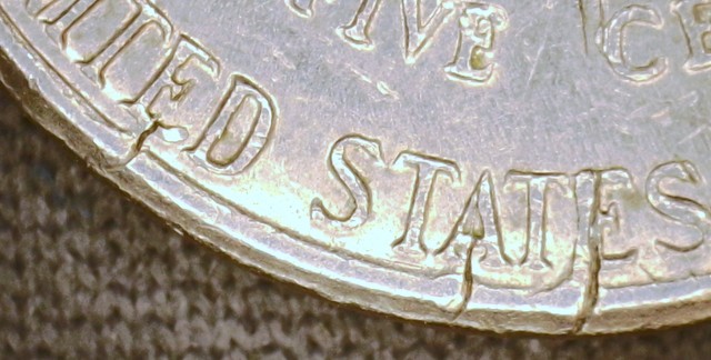1985-P-Nickel,-Defective-Planchet-Or-PMD?