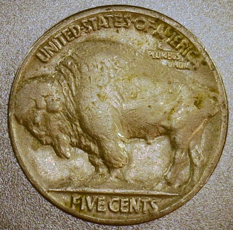 1937-Buffalo-Nickel-W/-Die-Clash-Fun-Find!