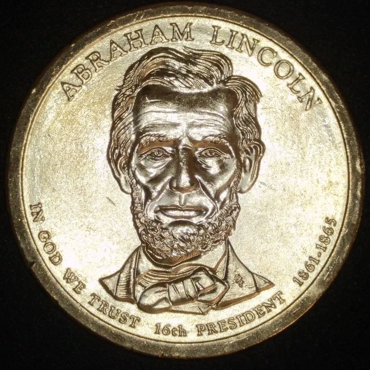 2010-P-Presidential-Dollar-/-Lincoln-/-Struck-Through-Error