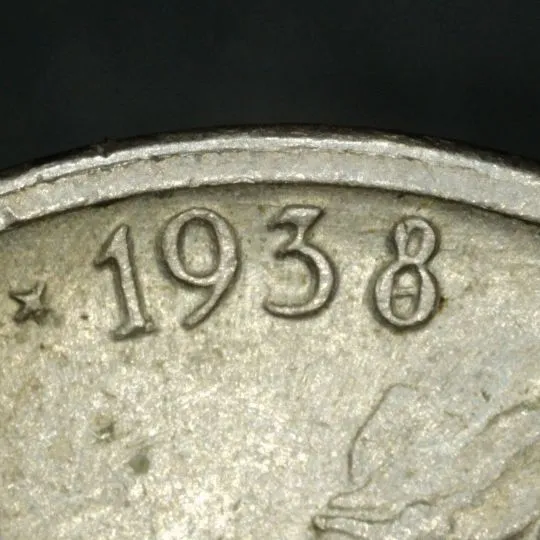 1938-Jefferson-Nickel-/-Oddity-On-The-8---?