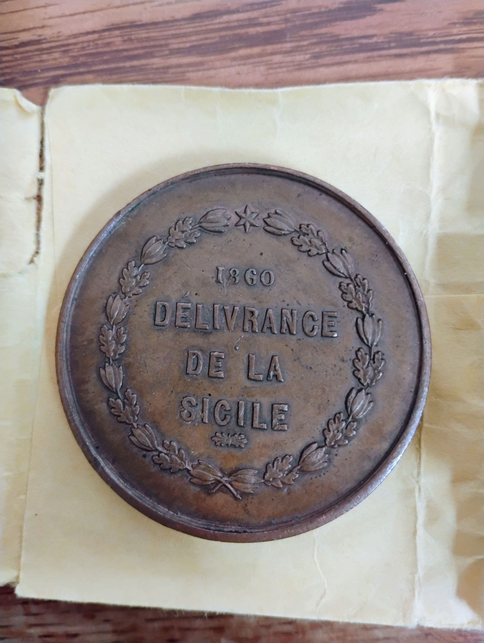 1860-Giuseppe-Garibaldi-Unification-Of-Italy/Delivrance-De-LA-Sicile-Medal