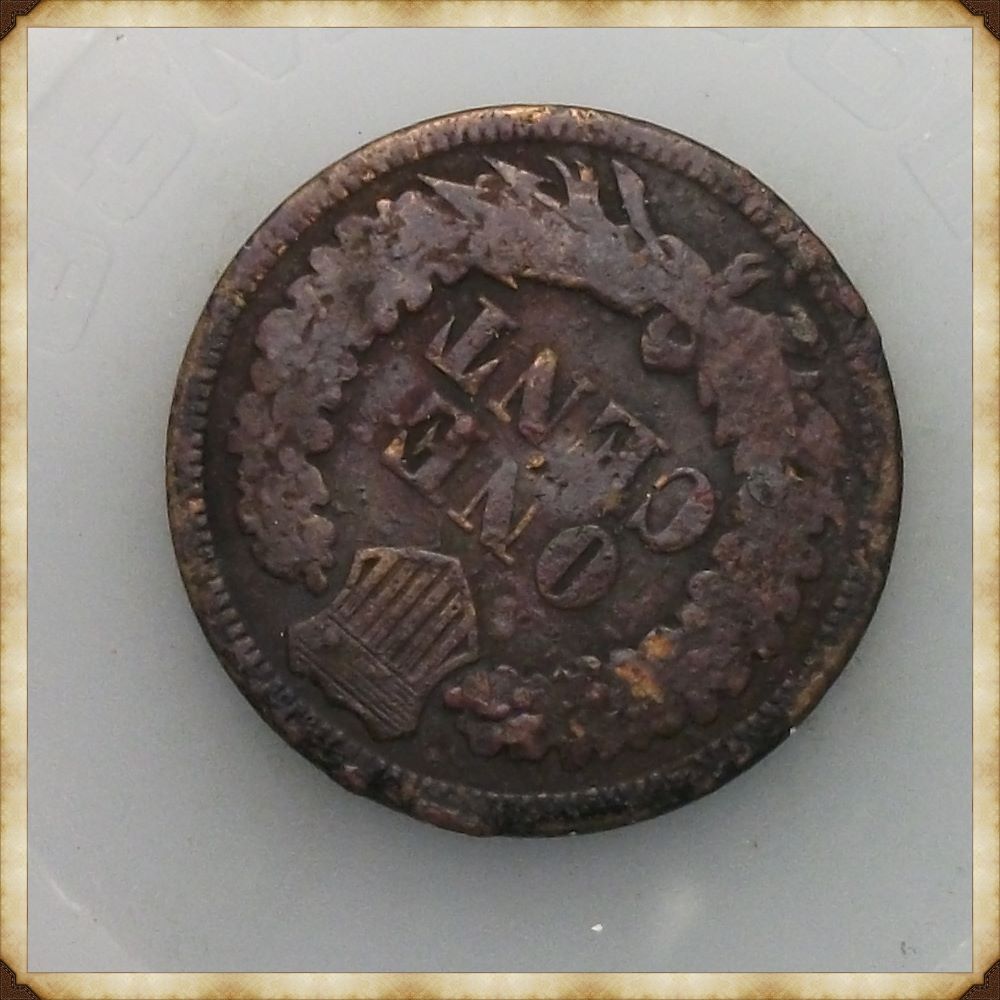 Cull-1865-Indian-Head-Cent-With-Die-Rotation,-1865-Plain-5-Variety-5Ab?