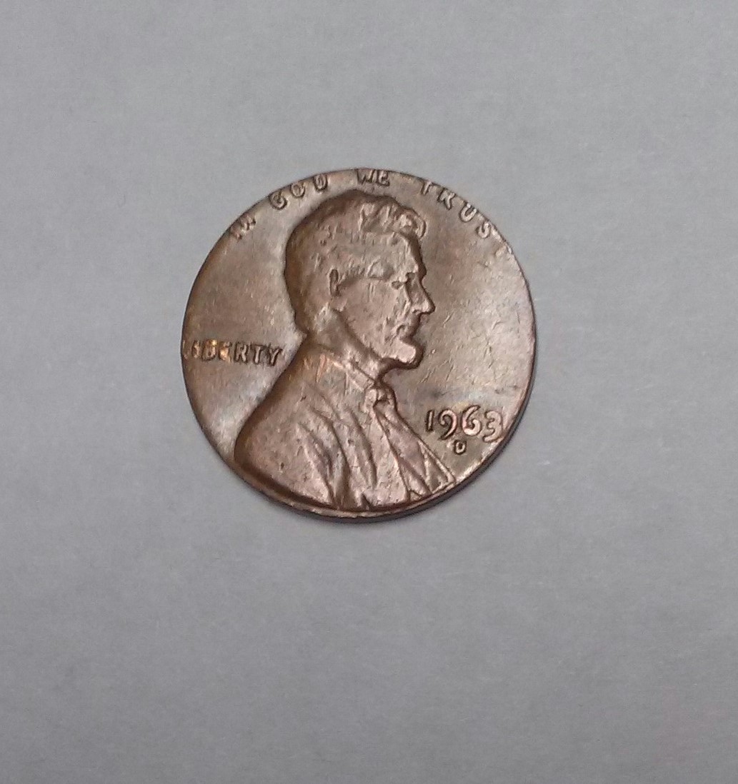 New-Member-&-New-Collector---1963-D-Penny-Smaller-In-Diameter-&-Weight