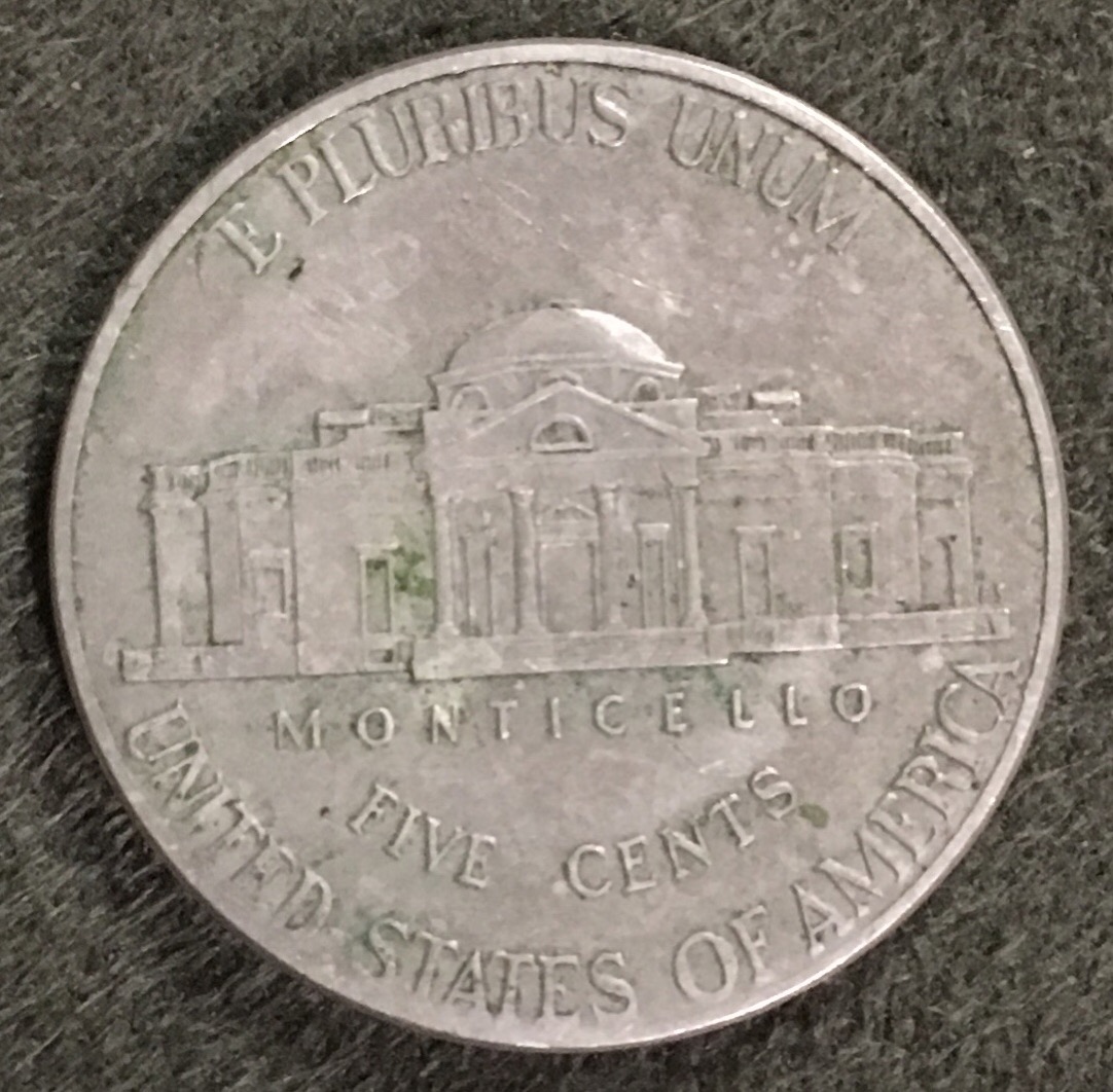 2014-P-Jefferson-Nickel---PMD,-Clashed-Dies,-Struck-Thru?