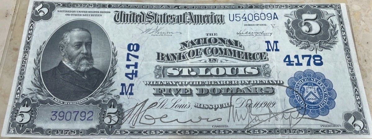 1902-$5-National-Bank-Note-Db-St-Louis
