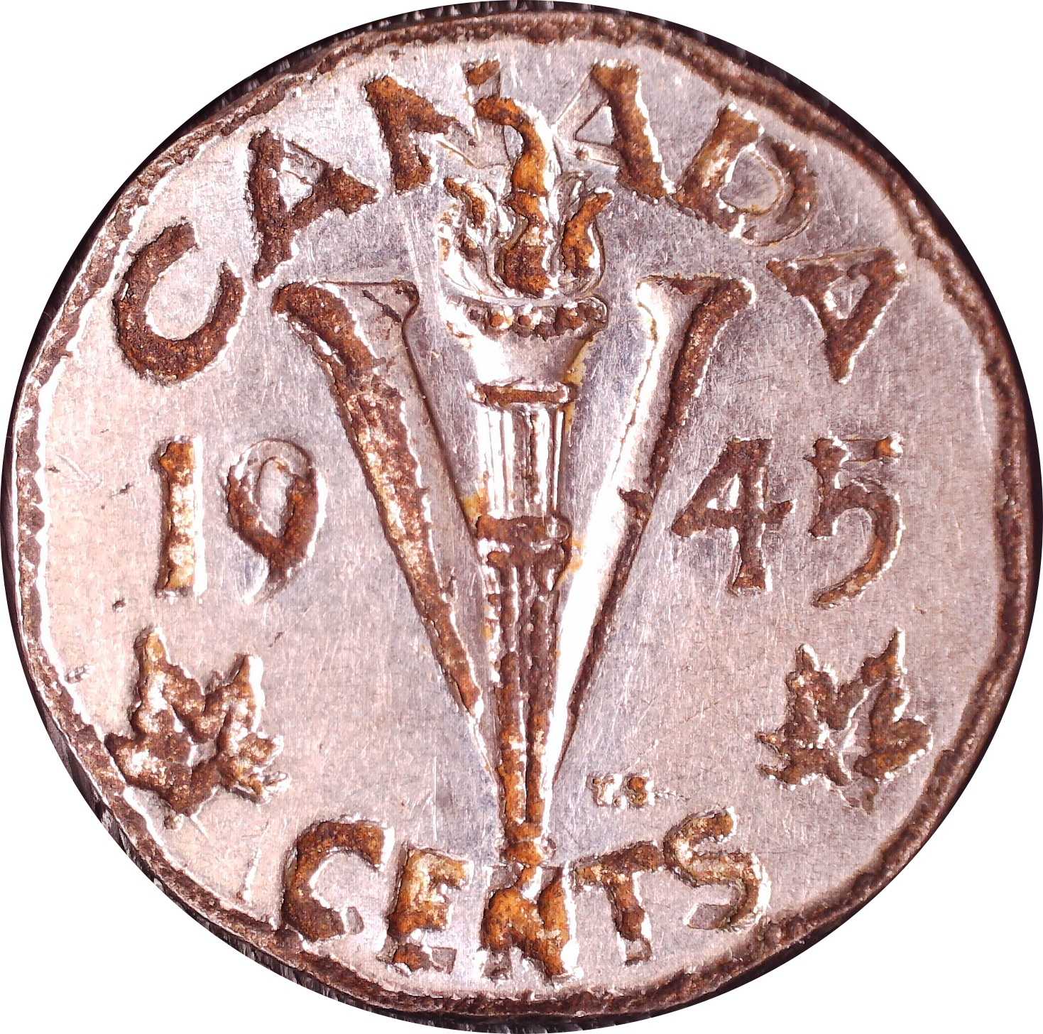 5-Cents-1945-Undersize.--Wrong-Or-Defective-Planchet?