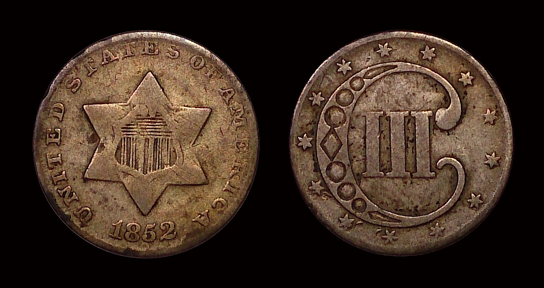 1852---3-Cent-Silver