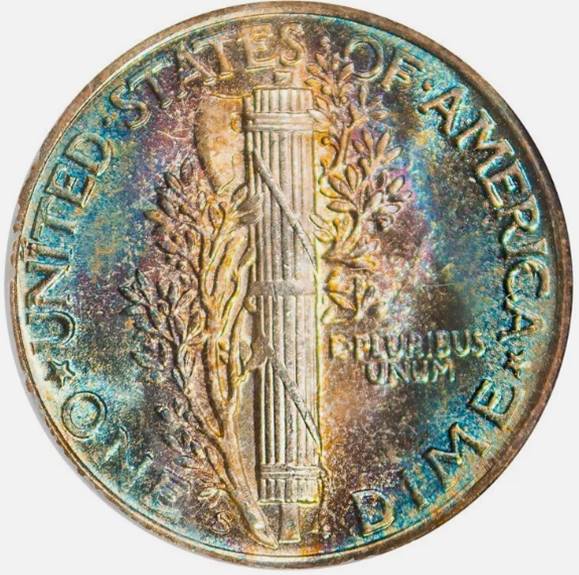 Rainbow-Mercury-Dime-NGC-Slab-MS-67,-Really-Uncirculated?