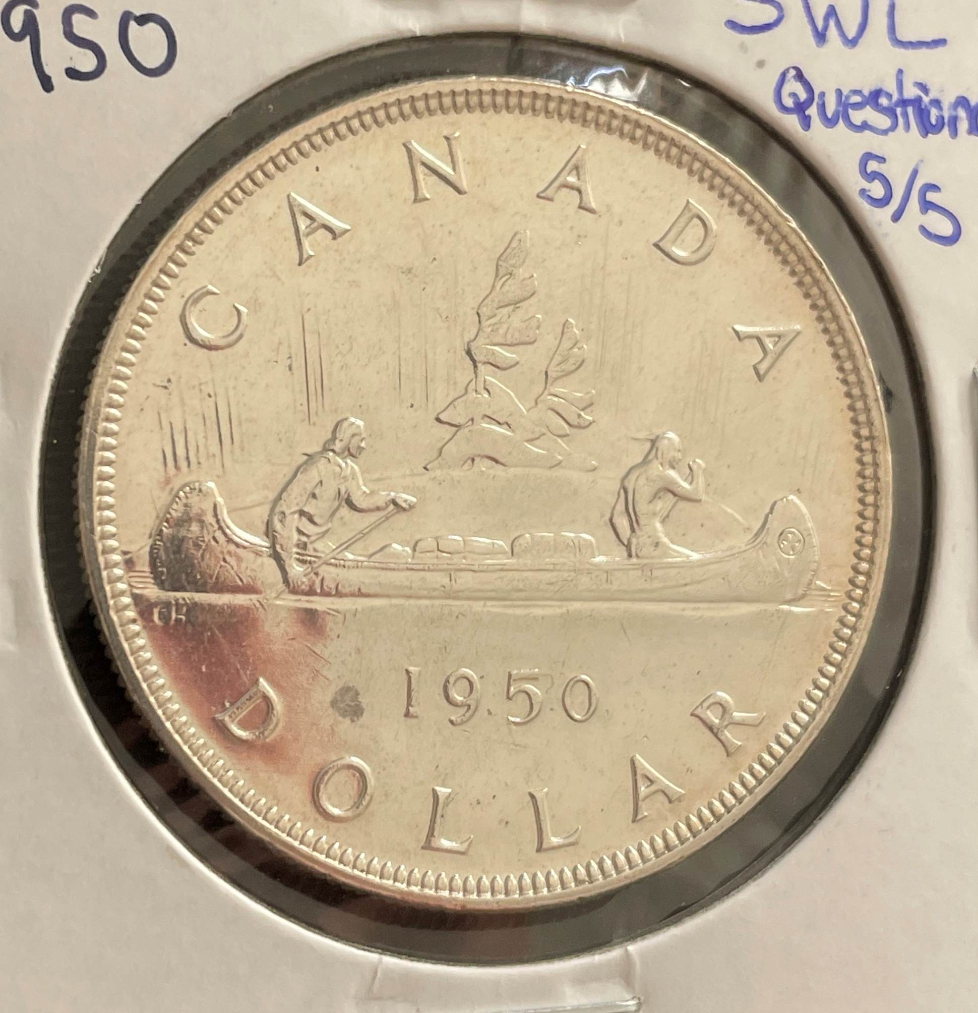 Canada-1950-Silver-Dollar---Ms,-But-How-Good?