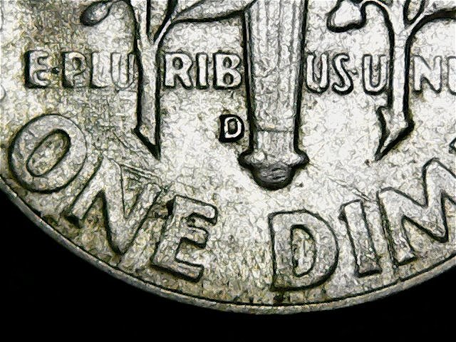 1964-D-Roosevelt-Dime---Multiple-Reverse-Die-Cracks