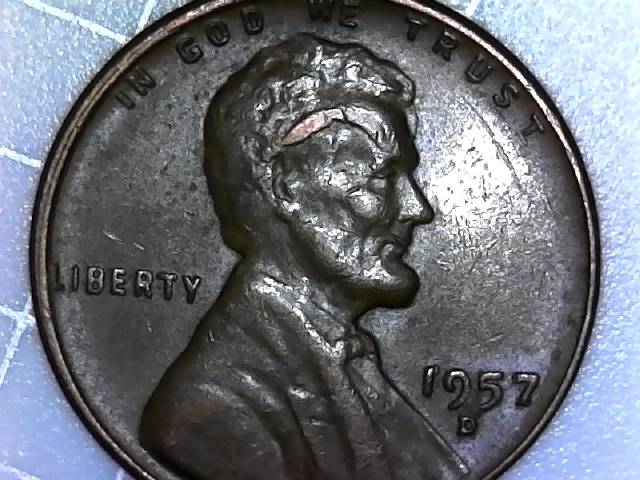 1966-And-1957-Lincoln-Cents-Retained-Die-Cracks-On-Lincoln's-Head