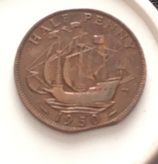 1950-Clipped-Half-Penny-Coin-UK