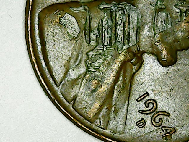 1964-D-Lincoln-Penny-Big-Error-On-Face-Of-Coin