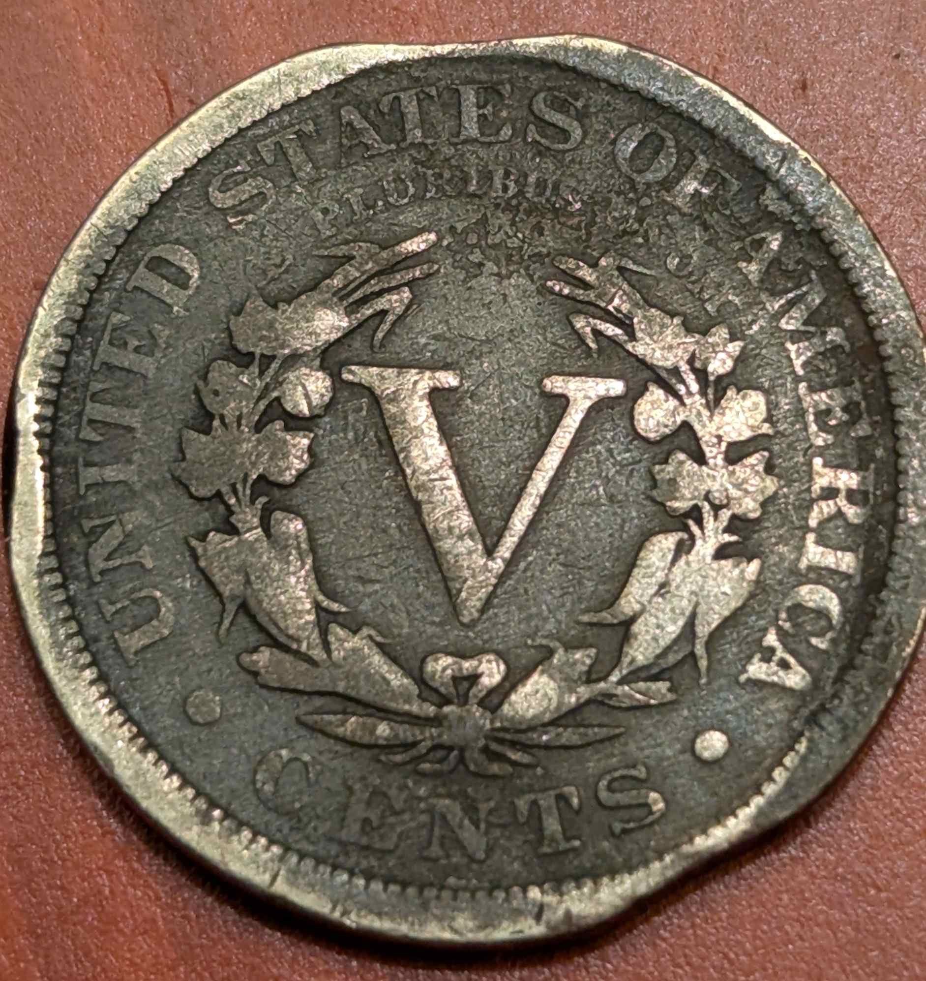 1906-Liberty-Nickel---Double-Clipped-Planchet?