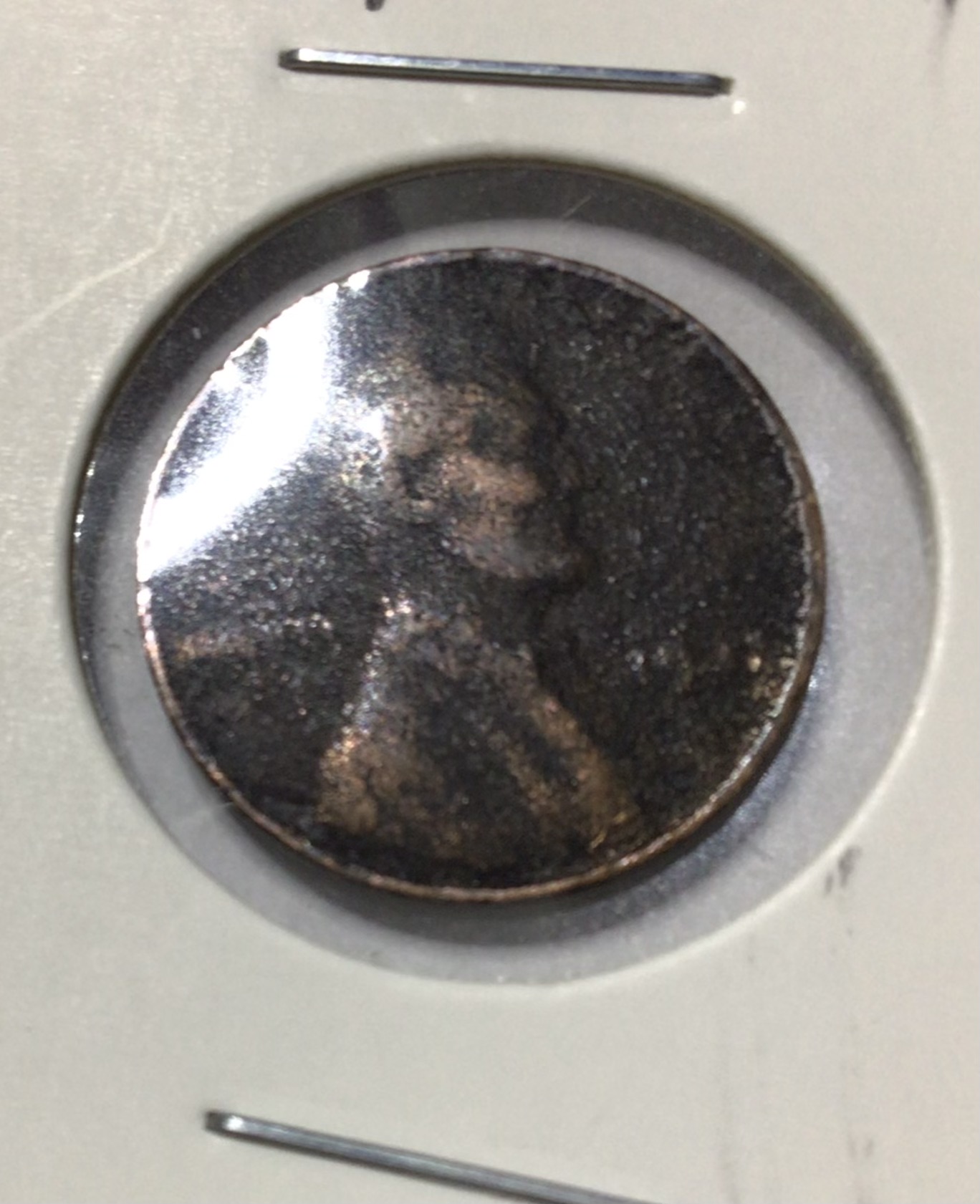 1943-Maybe-Copper-Penny?-Not-Stick-To-Magnet.-Weigh-2.02gm-Maybe-Because-Damage.-Suggestions?