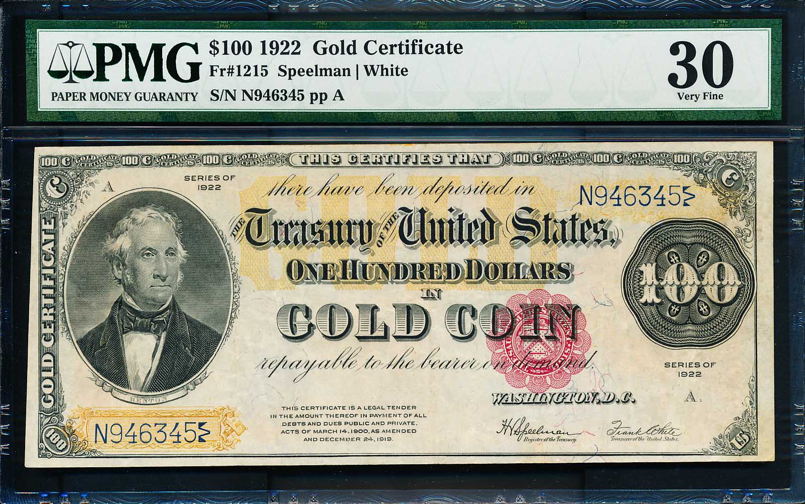 1922-$100-Gold-Certificate