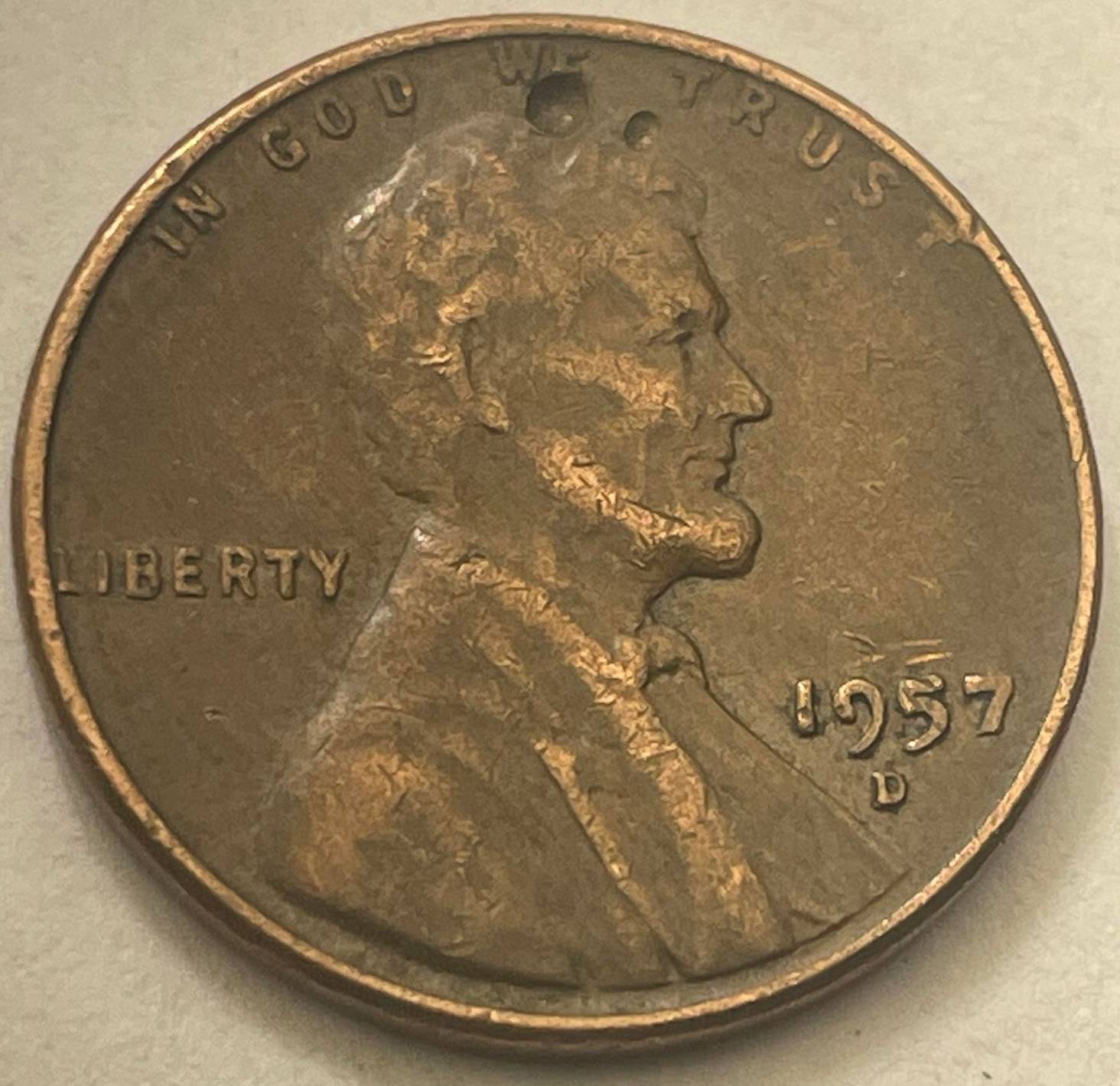1957-Wheat-Penny-Occluded-Gas-Bubble?
