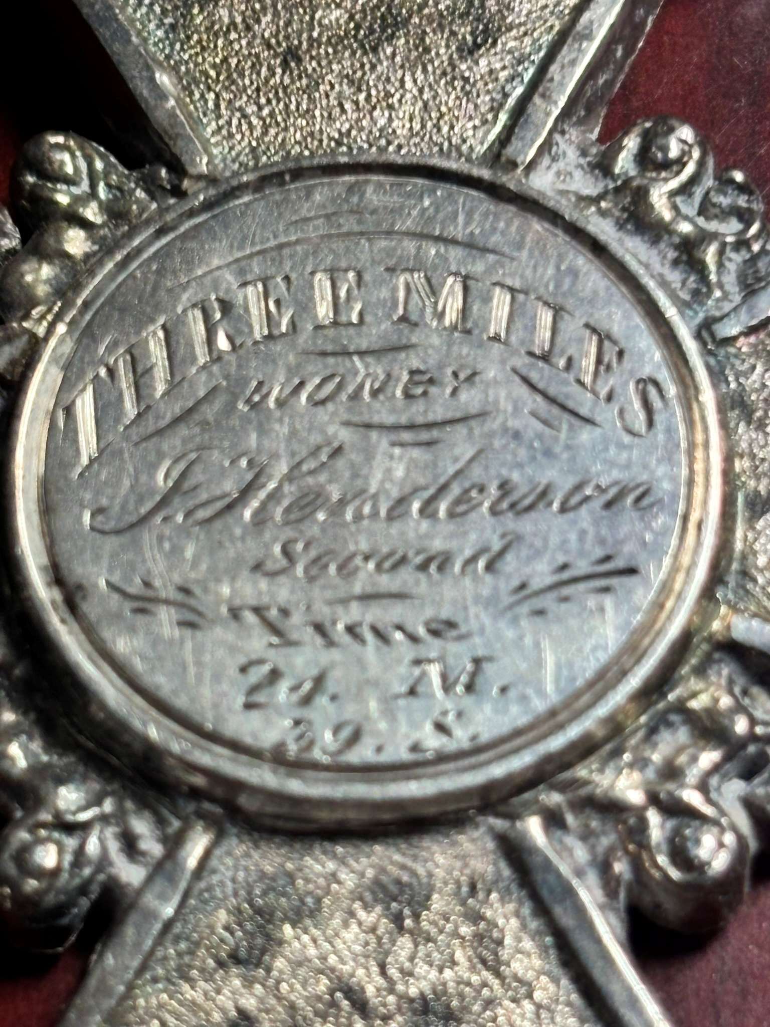 1868-3-Mile-Race---2nd-Place-Medal