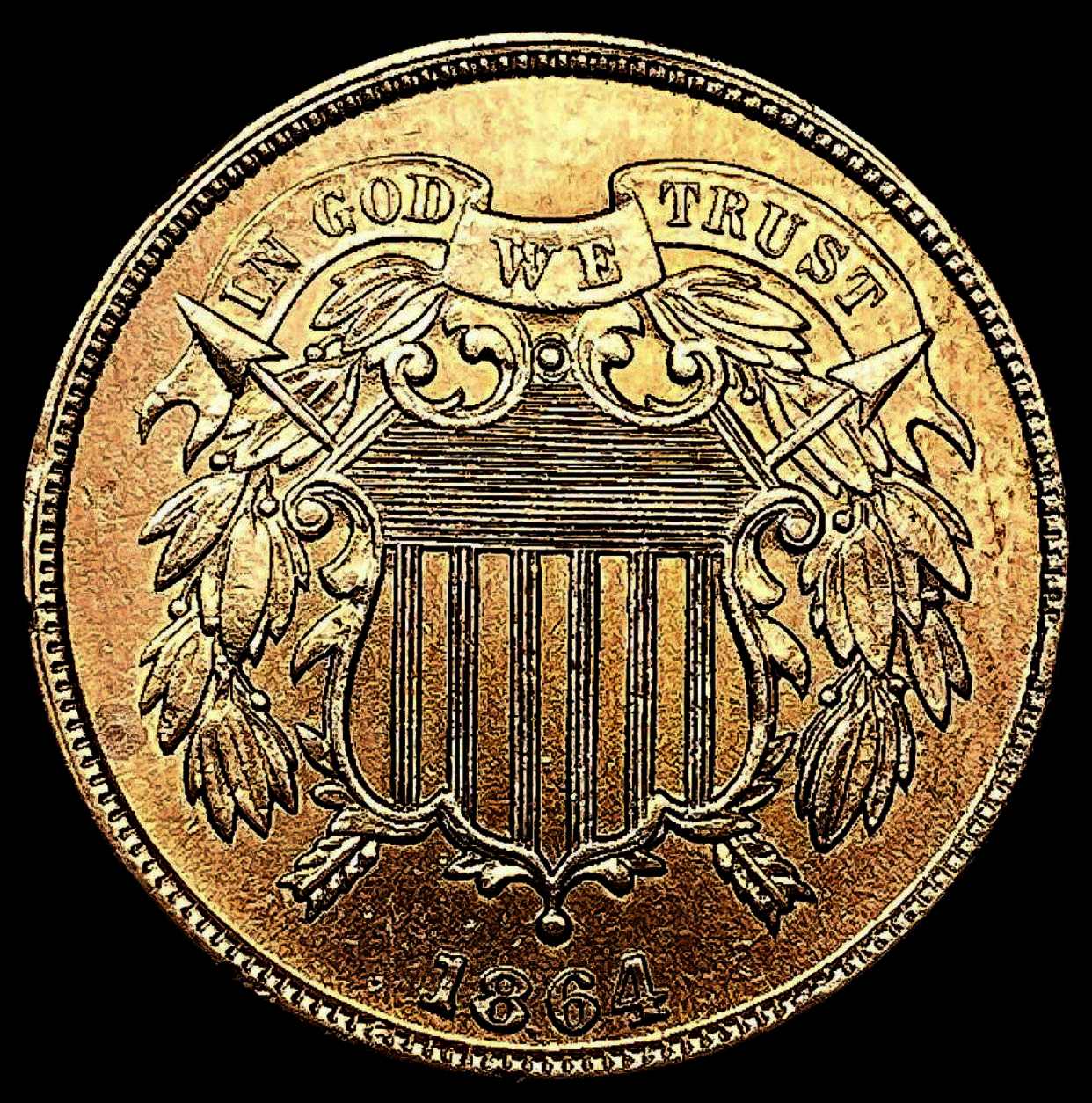 Red-Meat-For-Grading---1864-Two-Cent-Piece