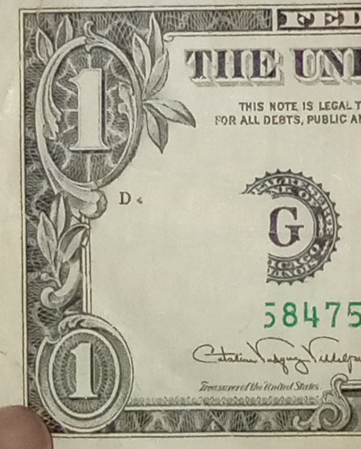 1988-1-Dollar-Bill-Paper-Note-Fold-Error