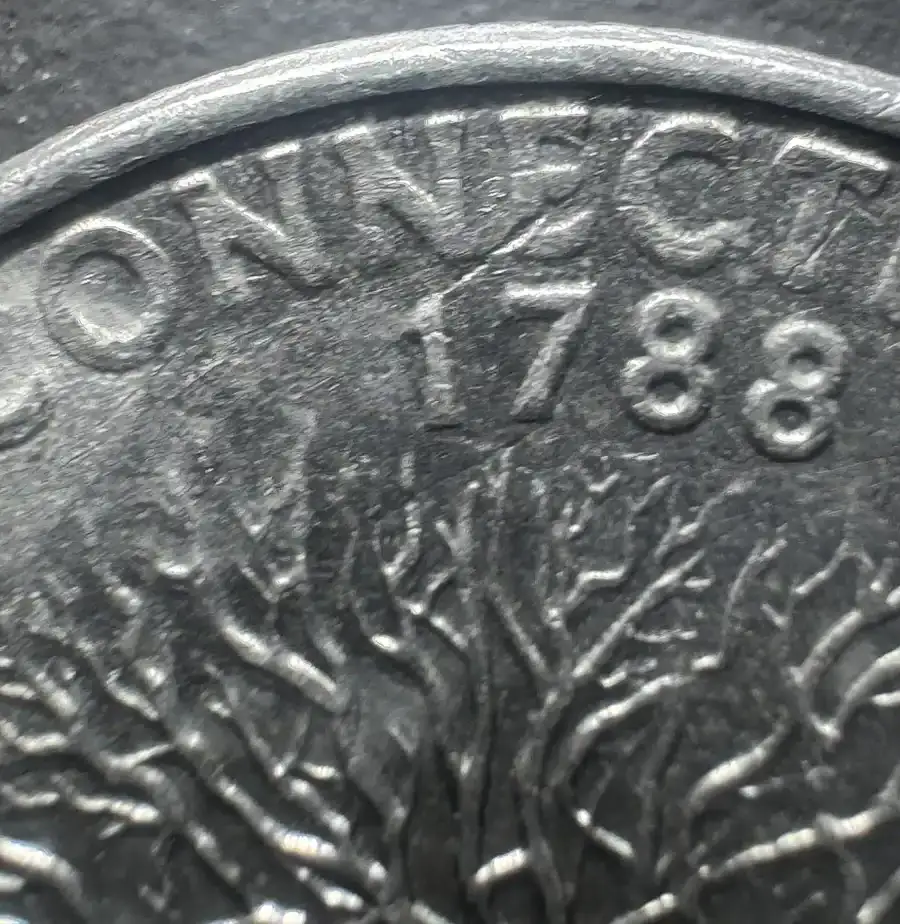 1999-P-Connecticut--Quarter---A-Mark-Going-Through-The-E-In-Connecticut