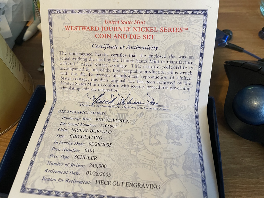 Certificates-Of-Authenticity-For-Canceled-Dies