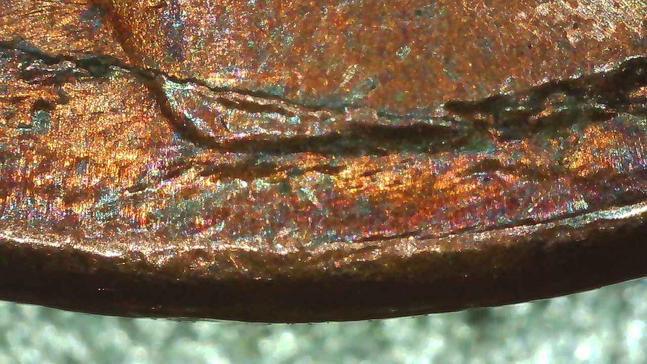 1983-Penny-With-Unusual-Die-Crack-&-Delamination