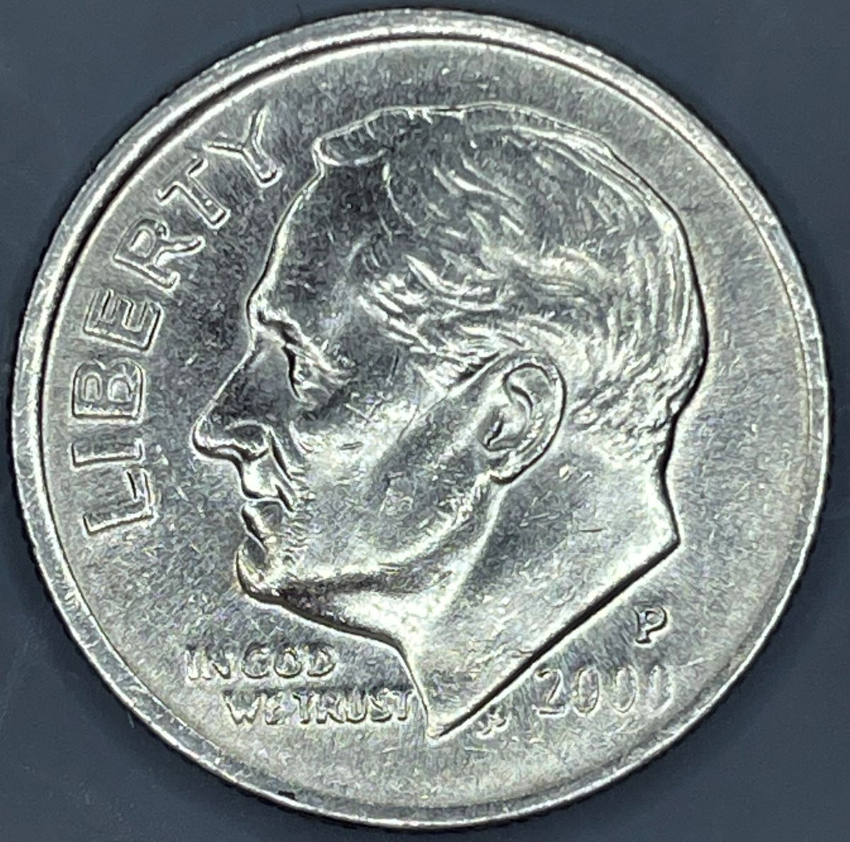 2000-P-Dime-With-Nice-Die-Crack-On-Reverse