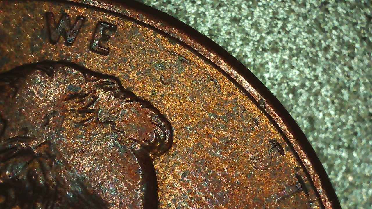 1997-Penny-Struck-Through-Grease-On-Obverse---