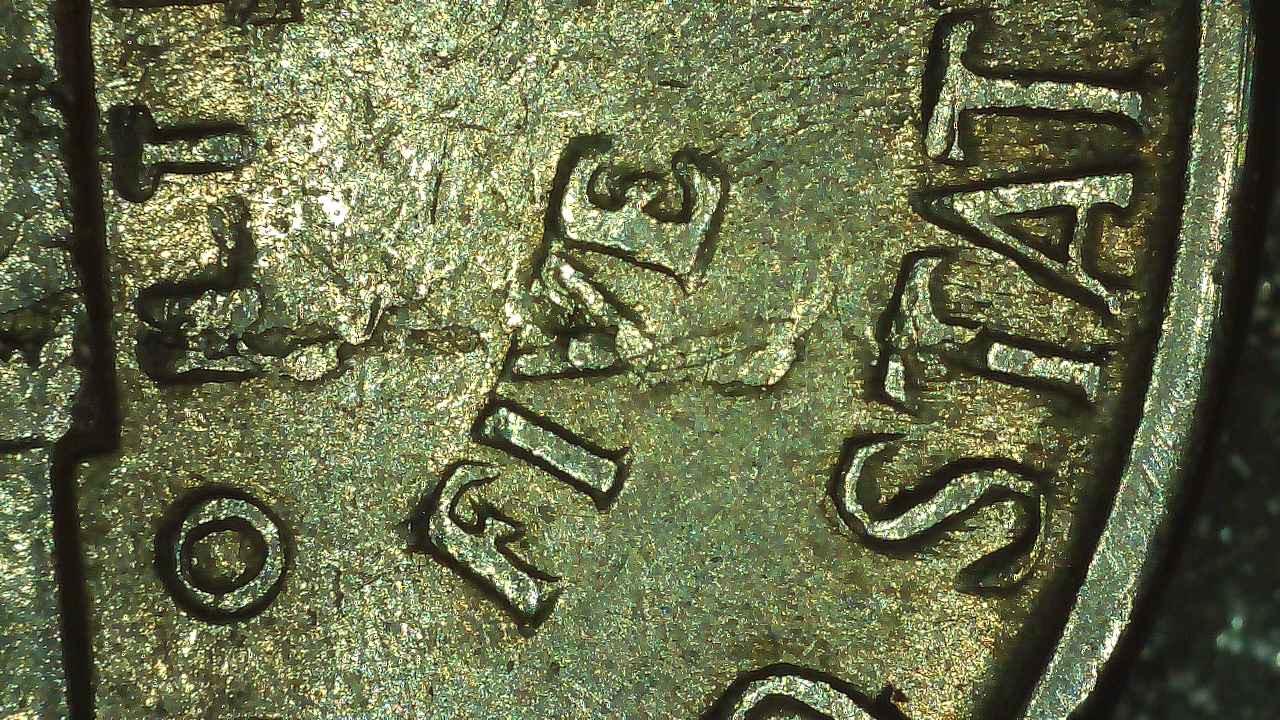 1958-D-Jefferson-Nickel-With-Die-Crack/Chips-Rim-To-Rim-Reverse