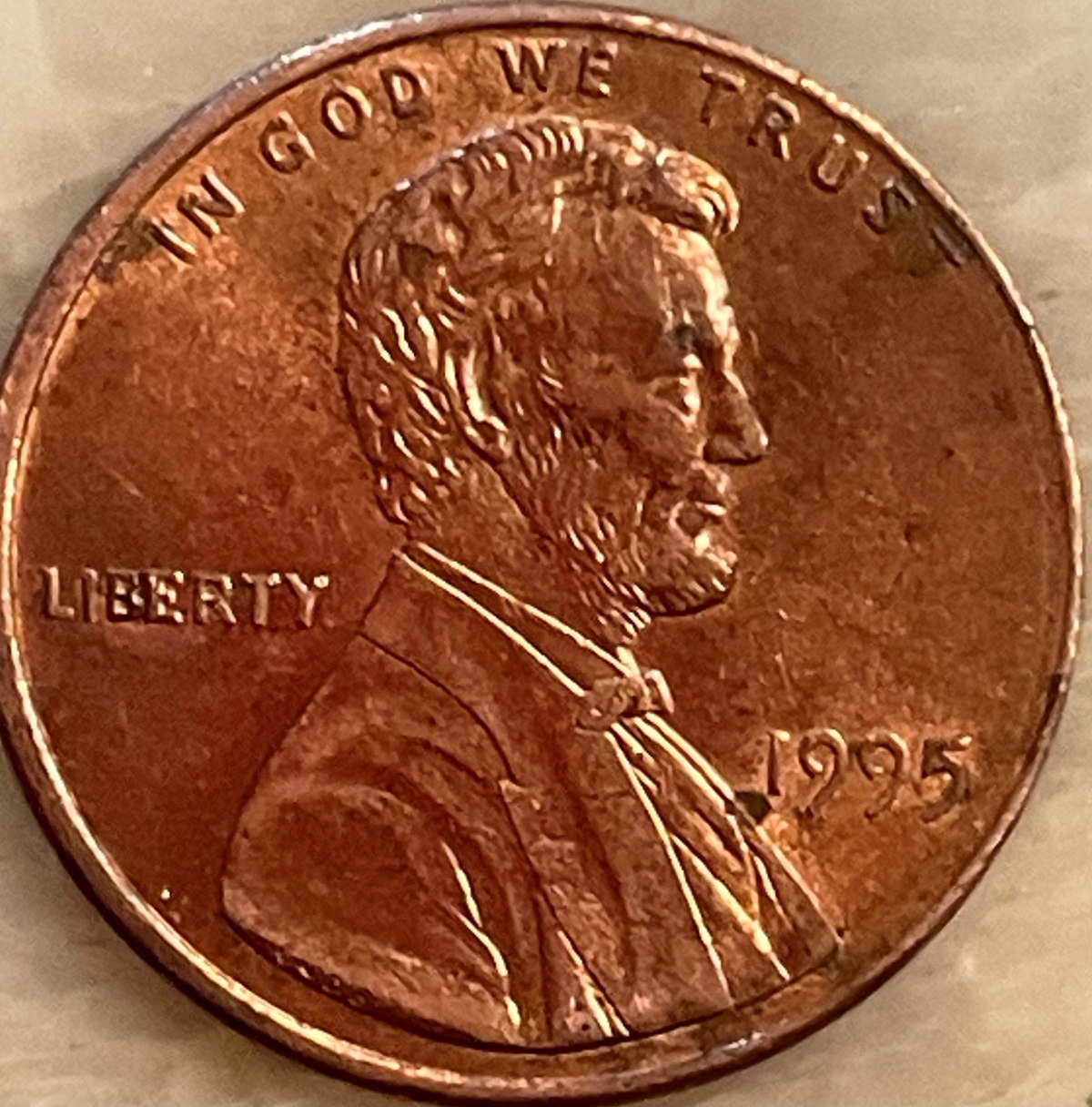 1995-Penny-With-Trifecta-Bie,-Spike-Head-&-Nice-Die-Crack