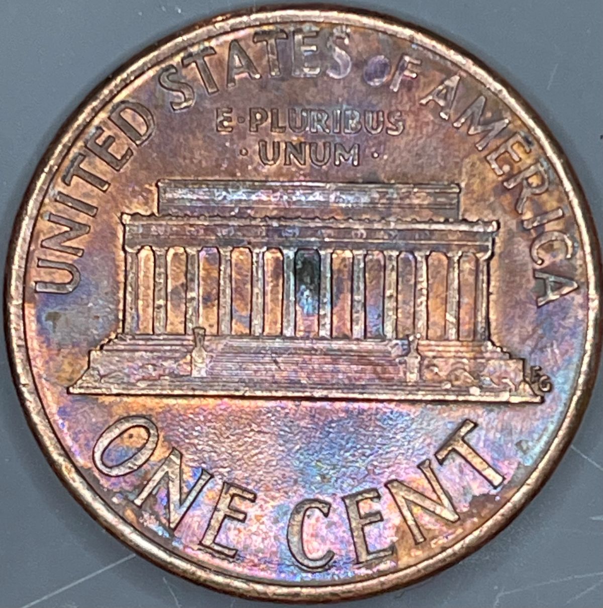 1991-Penny-With-2-Large-Die-Chips-On-Obverse