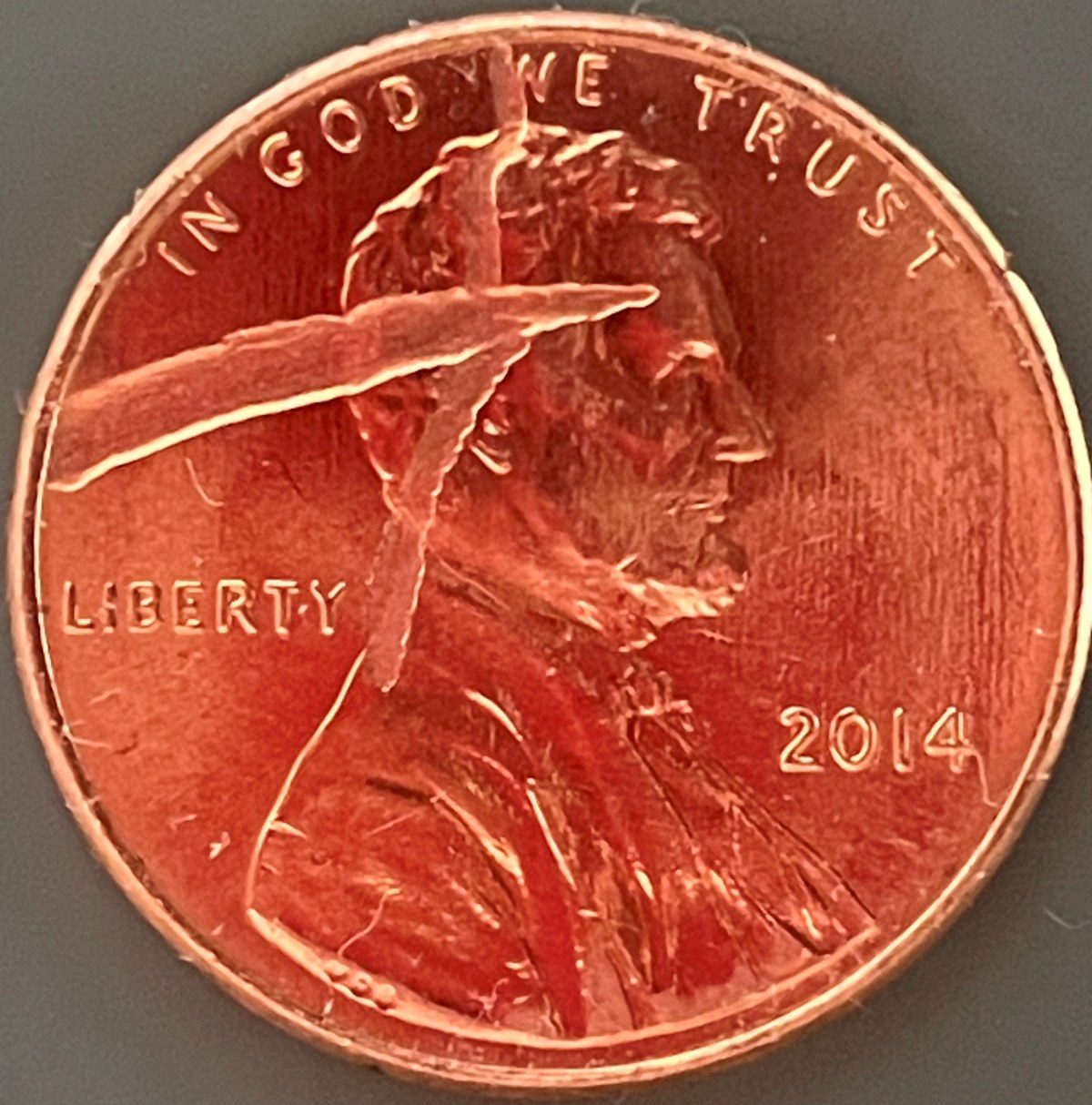 2014-Shield-Penny-With-Major-Strike-Thru-Obverse-
