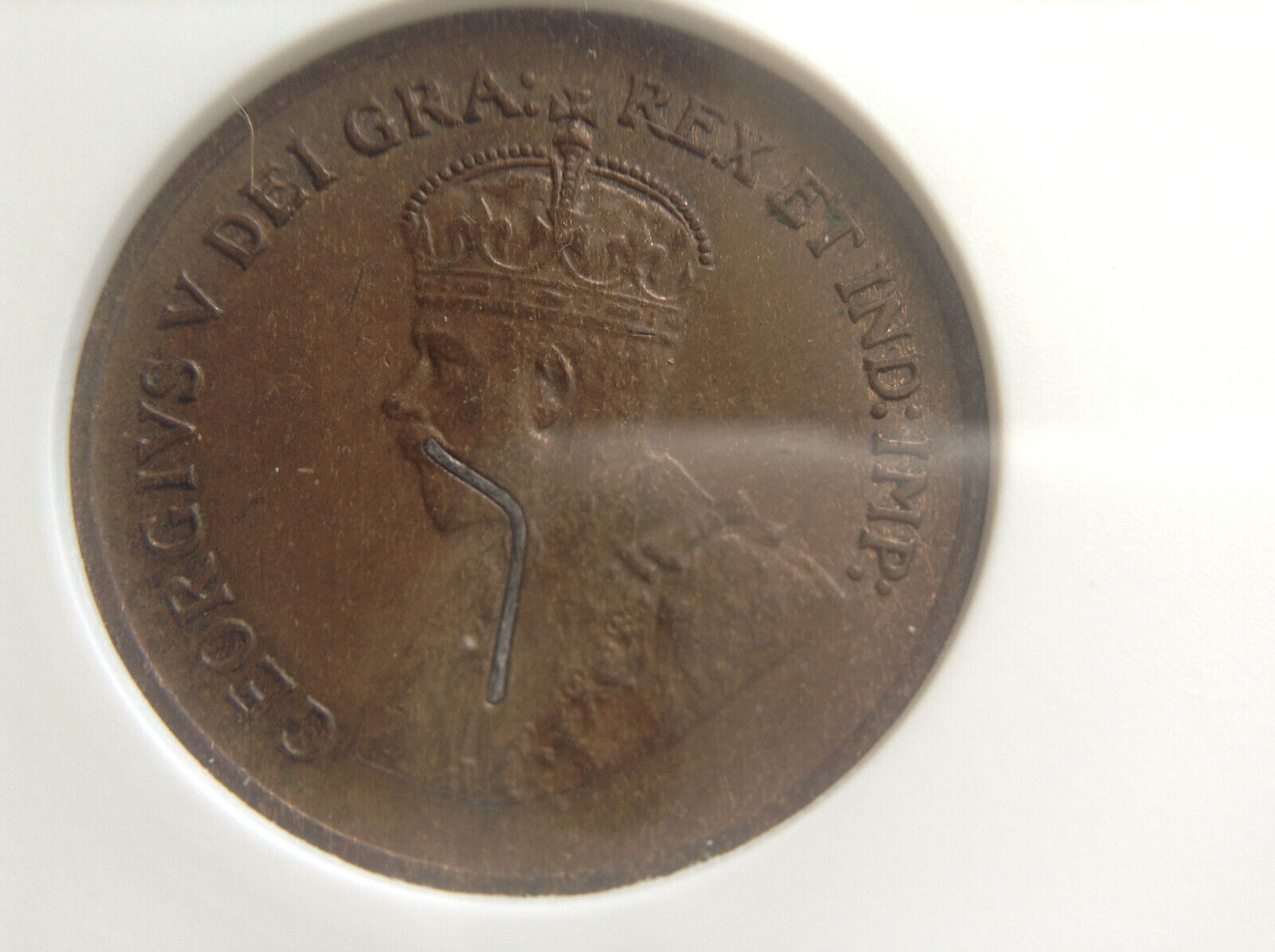 1935-Canada-1c-Struck-Thru-Wire