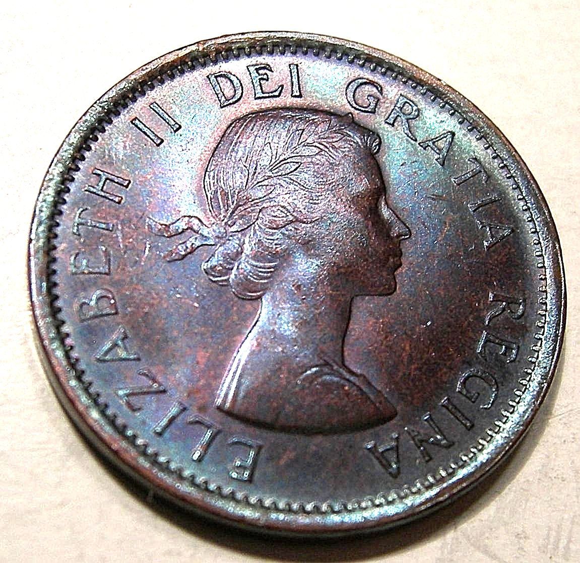 1955-Cent---Turquoise-Folder-Coin-W/Crack