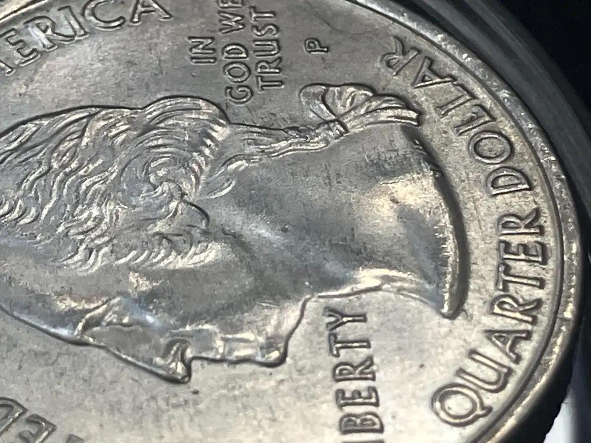 2007-P-Idaho-Quarter-Faint-Golden-Tone-With-2-Errors