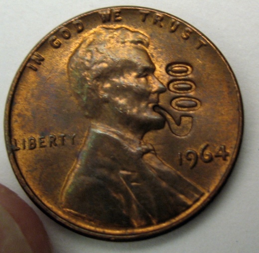 1964-Lincoln-Memorial-Cent,-Abe-Smoking-Pipe