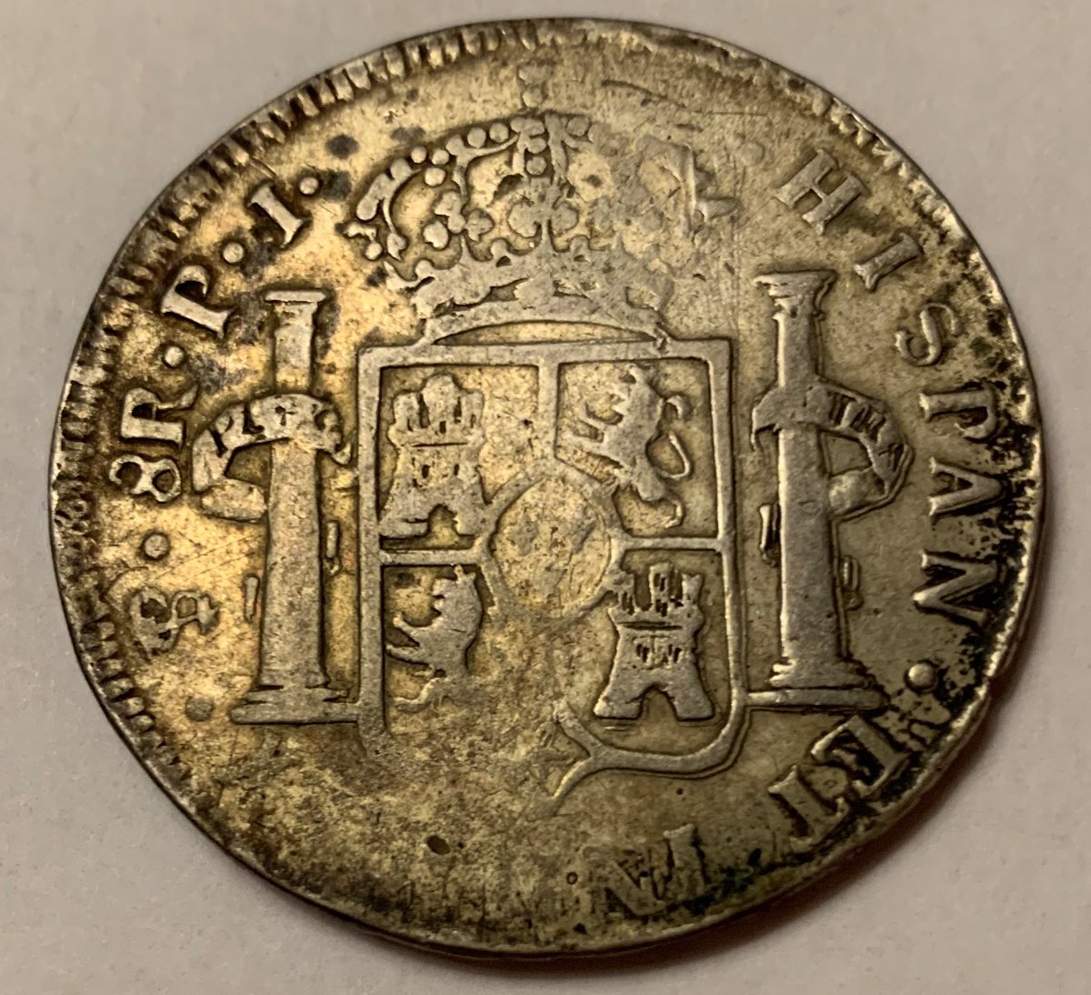 1822?-PTS-Pj-Contemporary-Counterfeit-8-Reales---Interesting-Coin