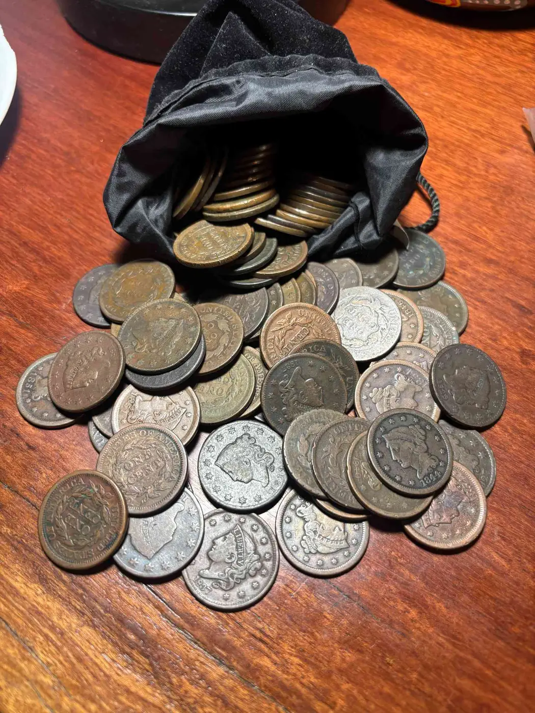 Lot-Of-Nine-Large-Cents.